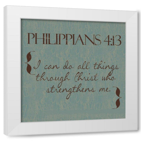 Philippians  White Modern Wood Framed Art Print by Greene, Taylor