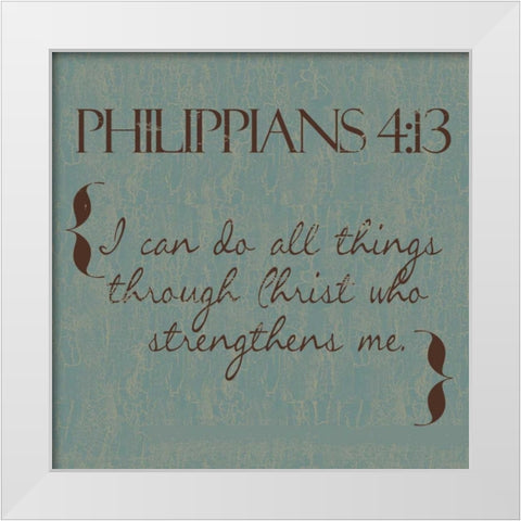 Philippians  White Modern Wood Framed Art Print by Greene, Taylor