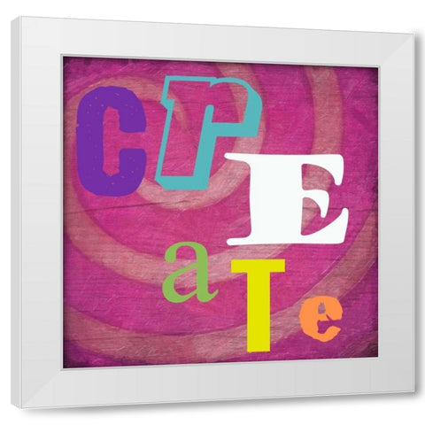 CREATE White Modern Wood Framed Art Print by Greene, Taylor