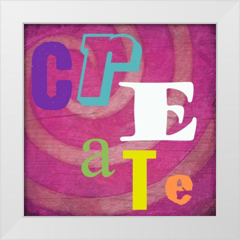 CREATE White Modern Wood Framed Art Print by Greene, Taylor
