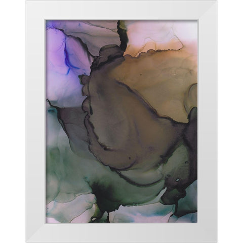 Energetic Expolsion White Modern Wood Framed Art Print by Triosi, Johnny