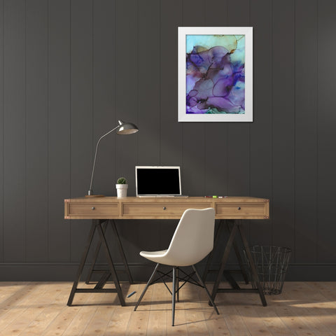 Colorful Evolution White Modern Wood Framed Art Print by Troisi, Jonny