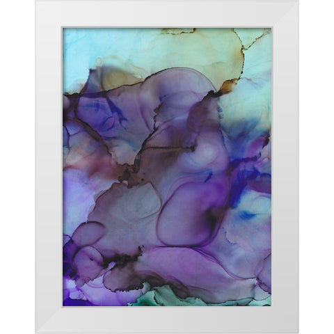Colorful Evolution White Modern Wood Framed Art Print by Troisi, Jonny