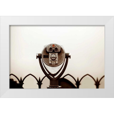 Thru The Viewfinder White Modern Wood Framed Art Print by Telik, Tracey