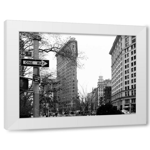 Flat Iron BW White Modern Wood Framed Art Print by Telik, Tracey