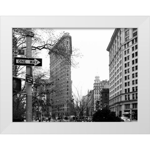 Flat Iron BW White Modern Wood Framed Art Print by Telik, Tracey