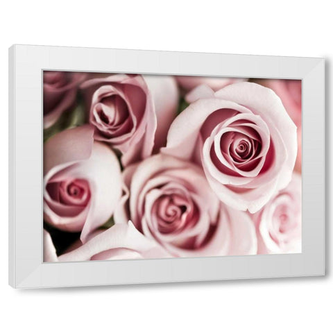 Blush Tone Bouquet White Modern Wood Framed Art Print by Telik, Tracey