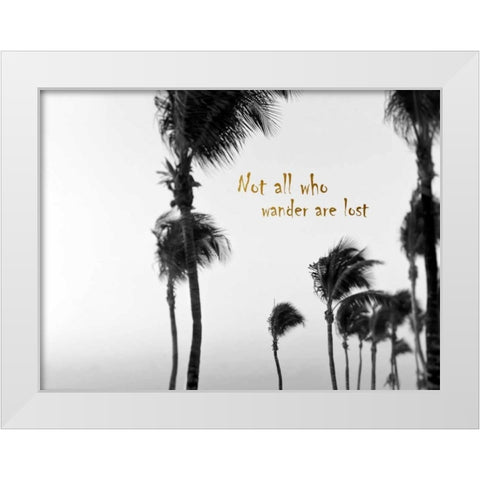 Wandering Golden Palms White Modern Wood Framed Art Print by Telik, Tracey