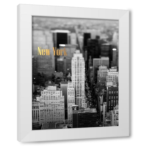 Gold NY Fifth Ave White Modern Wood Framed Art Print by Telik, Tracey