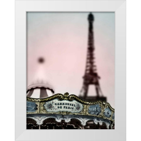 Carousel Tower White Modern Wood Framed Art Print by Telik, Tracey