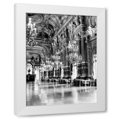 Palais Garnier White Modern Wood Framed Art Print by Telik, Tracey