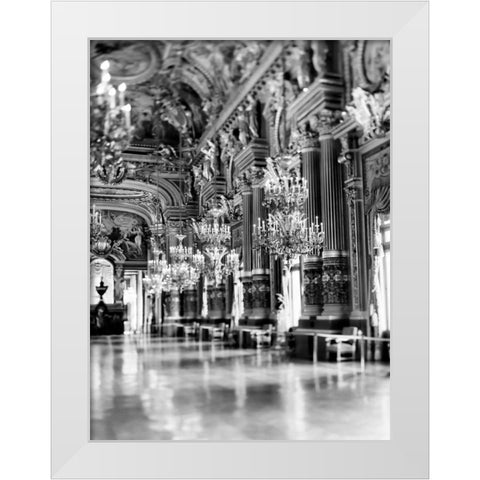 Palais Garnier White Modern Wood Framed Art Print by Telik, Tracey
