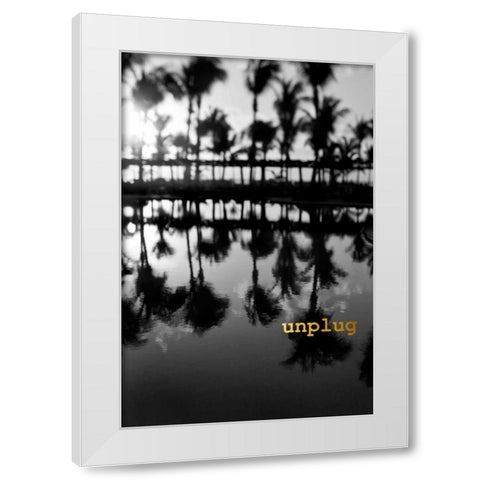 Palms Unplugged White Modern Wood Framed Art Print by Telik, Tracey