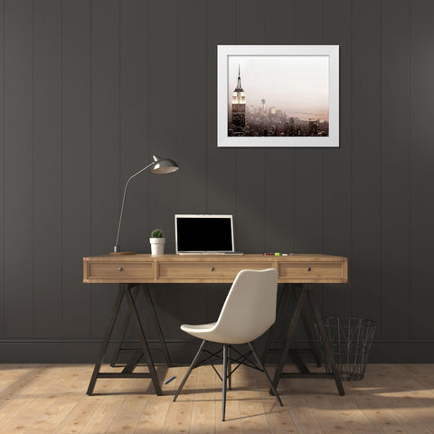 Pale Manhattan White Modern Wood Framed Art Print by Telik, Tracey