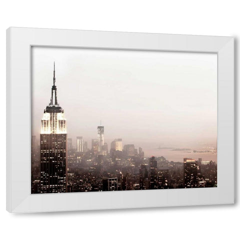 Pale Manhattan White Modern Wood Framed Art Print by Telik, Tracey