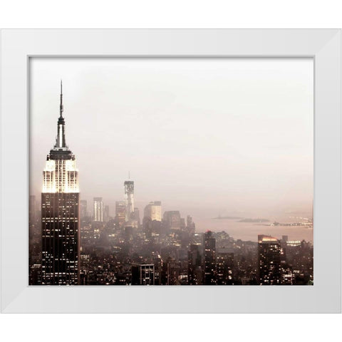 Pale Manhattan White Modern Wood Framed Art Print by Telik, Tracey