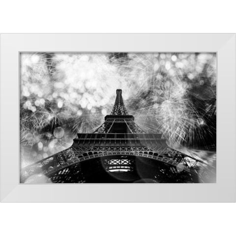 Underneath The Eifflel 1 White Modern Wood Framed Art Print by Telik, Tracey