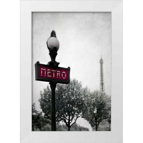 Metro Catching White Modern Wood Framed Art Print by Telik, Tracey