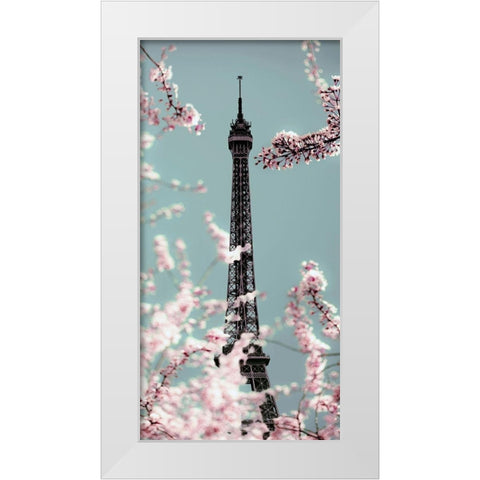 Spring Eiffel Pastel White Modern Wood Framed Art Print by Telik, Tracey