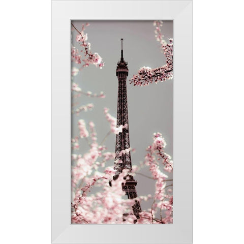 Spring Eiffel Pastel White Modern Wood Framed Art Print by Telik, Tracey