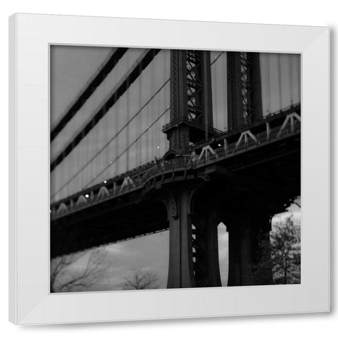 Manhattan Bridge 2 White Modern Wood Framed Art Print by Telik, Tracey