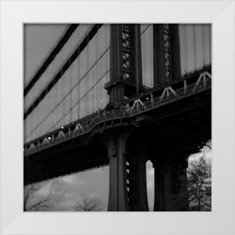 Manhattan Bridge 2 White Modern Wood Framed Art Print by Telik, Tracey