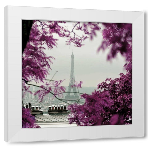 Through The Paris Foliage 1 White Modern Wood Framed Art Print by Telik, Tracey