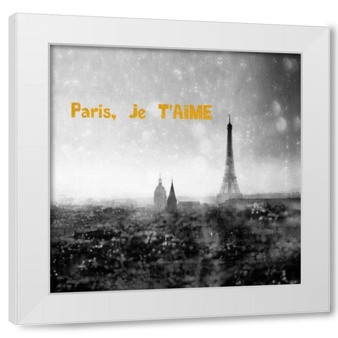 Paris Je Aime Enlight White Modern Wood Framed Art Print by Telik, Tracey