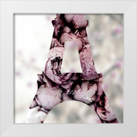 Pale Rose Tower White Modern Wood Framed Art Print by Telik, Tracey