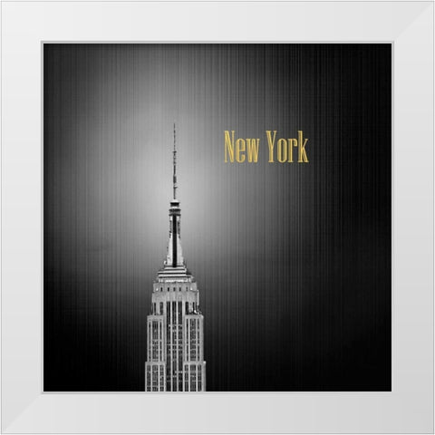 Golden Empire Spike White Modern Wood Framed Art Print by Telik, Tracey