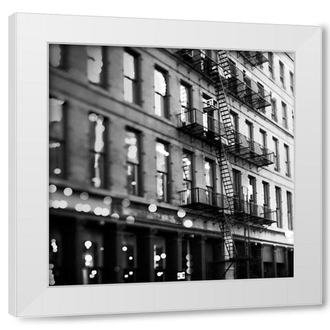 Soho Buildings BW White Modern Wood Framed Art Print by Telik, Tracey