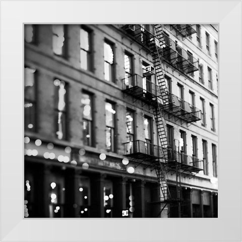 Soho Buildings BW White Modern Wood Framed Art Print by Telik, Tracey