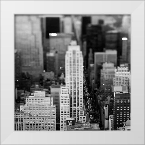 Fifth Ave NYC White Modern Wood Framed Art Print by Telik, Tracey