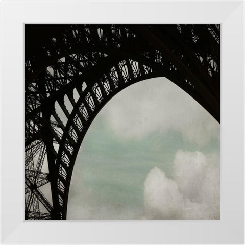 Eiffel Paris 1 White Modern Wood Framed Art Print by Telik, Tracey
