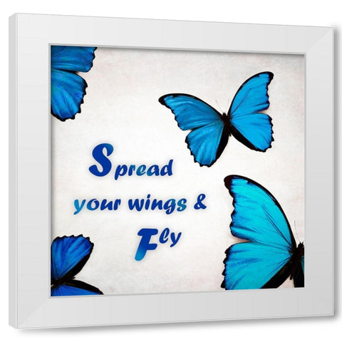 Spread Your Wings White Modern Wood Framed Art Print by Telik, Tracey