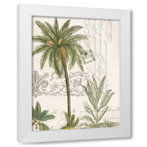 Palm Rectangle 1 White Modern Wood Framed Art Print by Jordan, Elizabeth