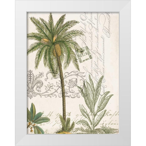 Palm Rectangle 1 White Modern Wood Framed Art Print by Jordan, Elizabeth