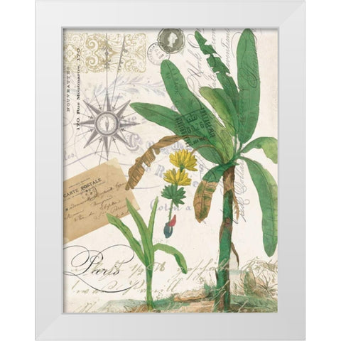 Palm Rectangle 2 White Modern Wood Framed Art Print by Jordan, Elizabeth