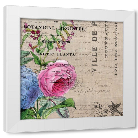 Botanical Register 1 White Modern Wood Framed Art Print by Jordan, Elizabeth