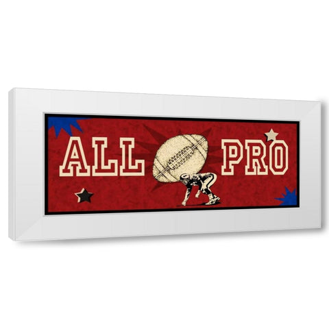 Pro Baller White Modern Wood Framed Art Print by Pazan, Tony