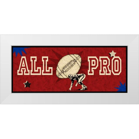 Pro Baller White Modern Wood Framed Art Print by Pazan, Tony