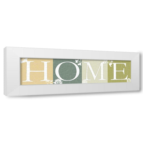 Home White Modern Wood Framed Art Print by Pazan, Tony