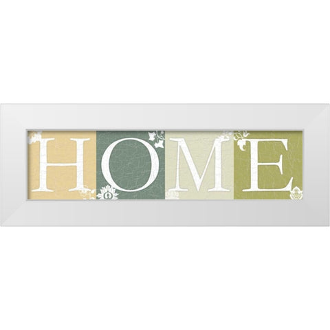 Home White Modern Wood Framed Art Print by Pazan, Tony