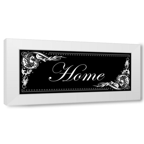 Home White Modern Wood Framed Art Print by Pazan, Tony