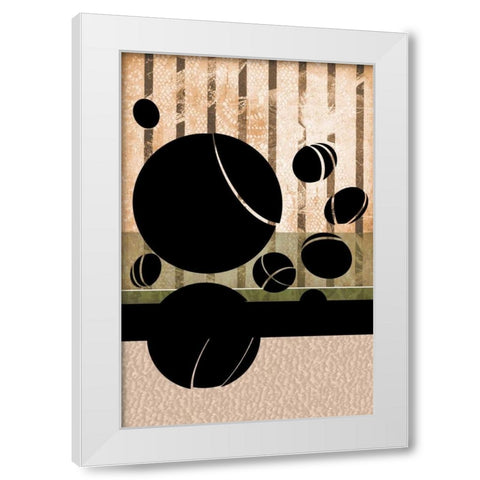 9 Ball White Modern Wood Framed Art Print by Pazan, Tony