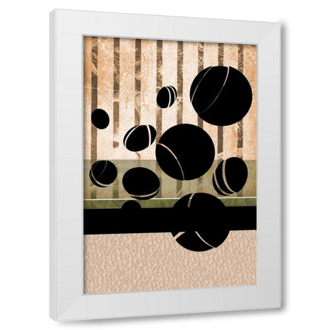 Ball On The Loose White Modern Wood Framed Art Print by Pazan, Tony