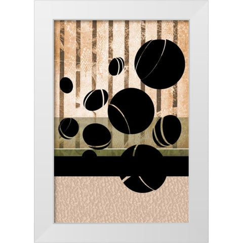 Ball On The Loose White Modern Wood Framed Art Print by Pazan, Tony