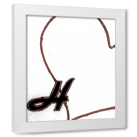 Love White Modern Wood Framed Art Print by Pazan, Tony