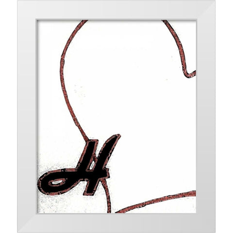 Love White Modern Wood Framed Art Print by Pazan, Tony