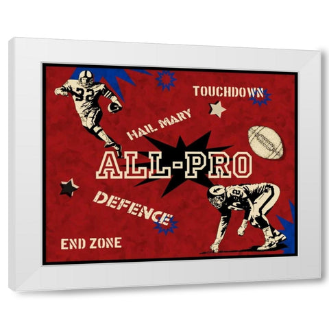 Defence White Modern Wood Framed Art Print by Pazan, Tony